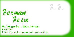 herman heim business card